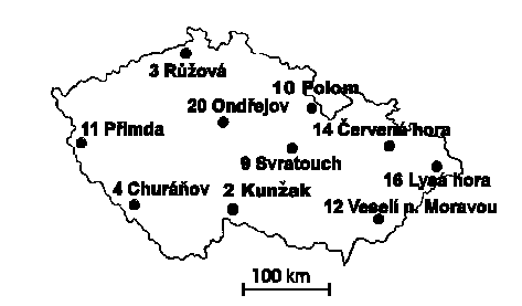 mapa sítě